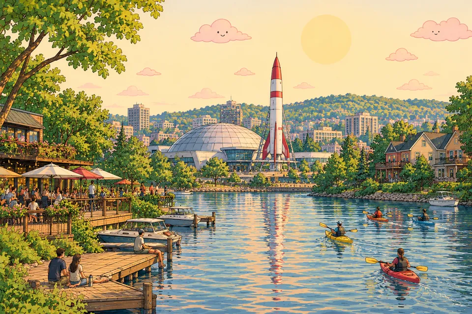 Carte postale illustrée de Laval : Cosmodôme